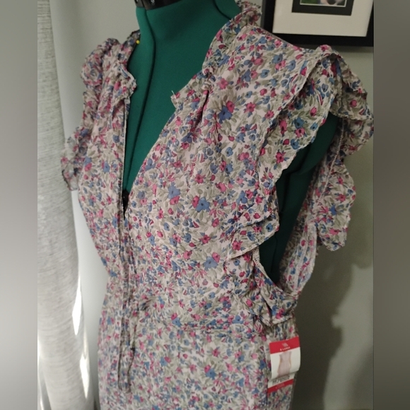 BB Dakota Steve Madden Ditsy Maxi Dress, Sz XL - Picture 9 of 12